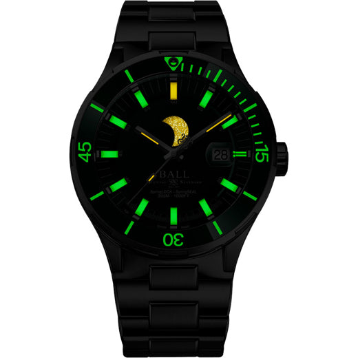 Ball DM3150B-S13J-GR Roadmaster Challenger Moonphase 43mm Green Dial on Bracelet