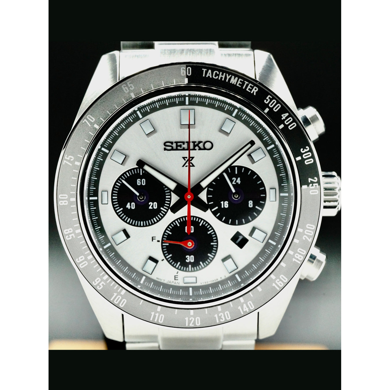 Seiko SSC911 Prospex Speedtimer Solar Chronograph White Dial