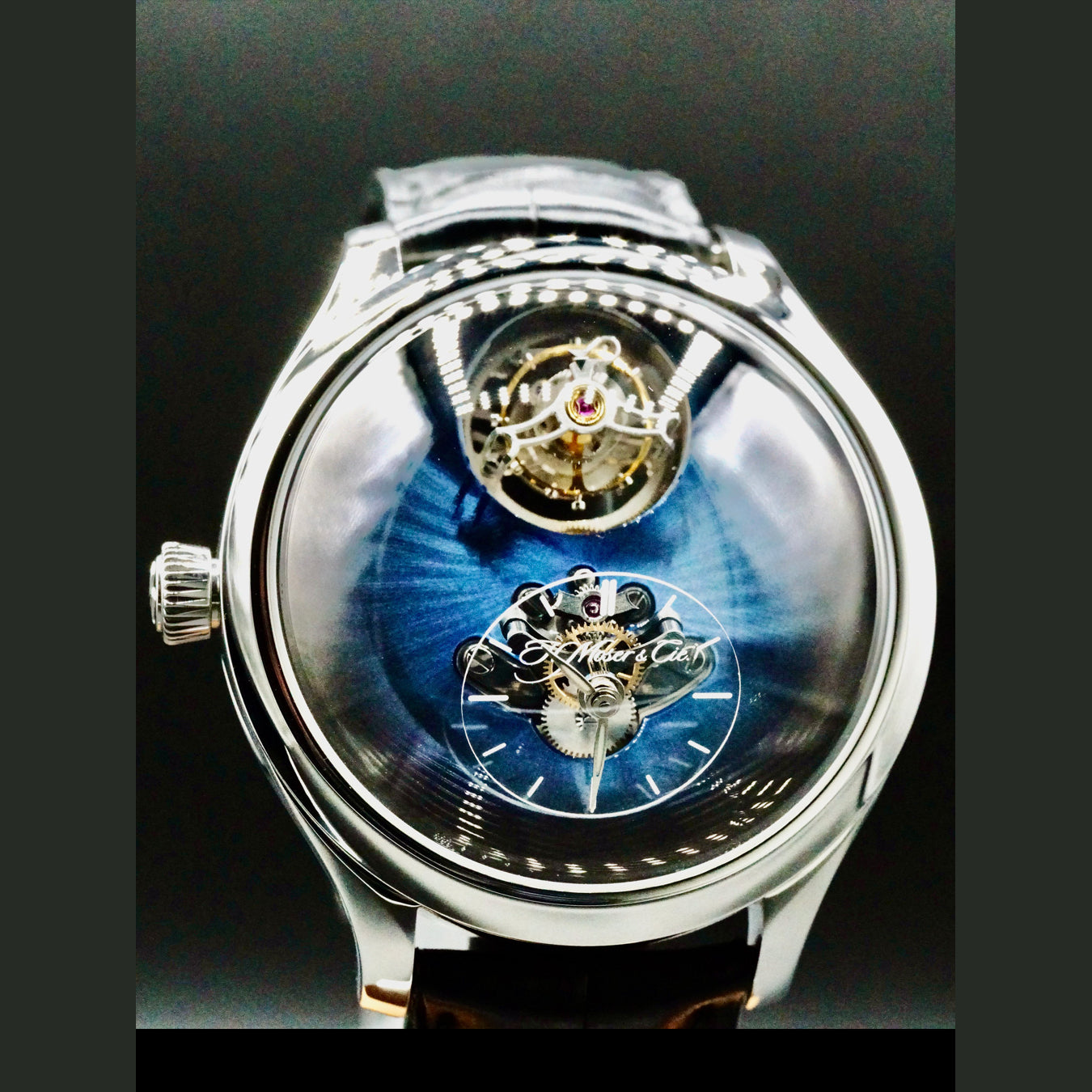 H. Moser & Cie. x MB&F Endeavour Cylindrical Tourbillon Funky Blue 1810-1200