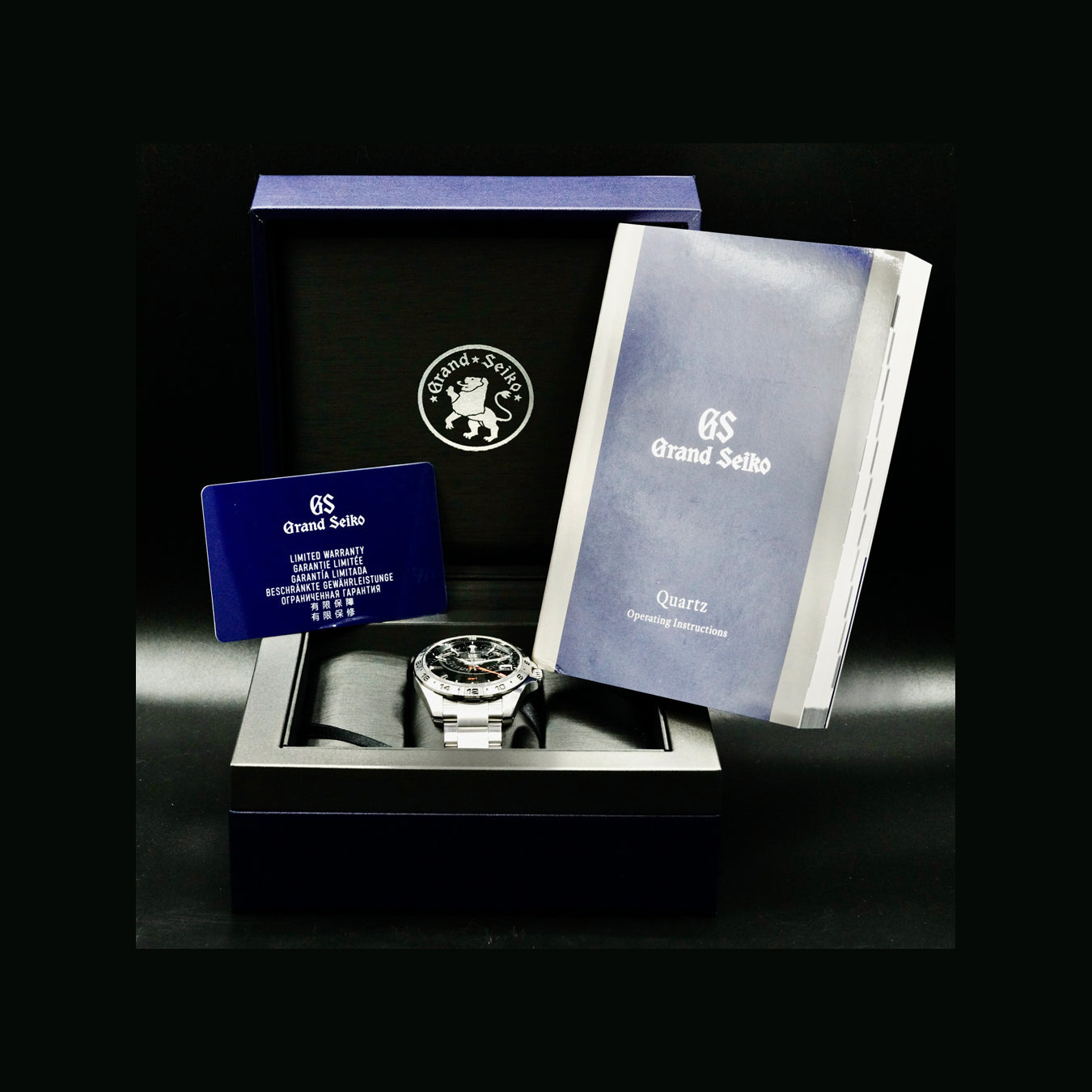Grand Seiko Sports SBGN003 GMT Black Dial Quartz