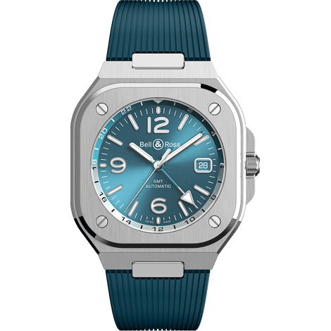 Bell & Ross BR 05 GMT Sky Blue on Strap