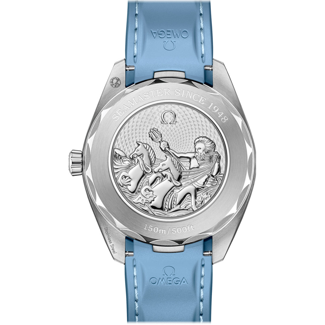 Omega 220.12.41.21.03.008 Seamaster Aqua Terra 150M Co-Axial Master Chronometer Summer Blue on Strap