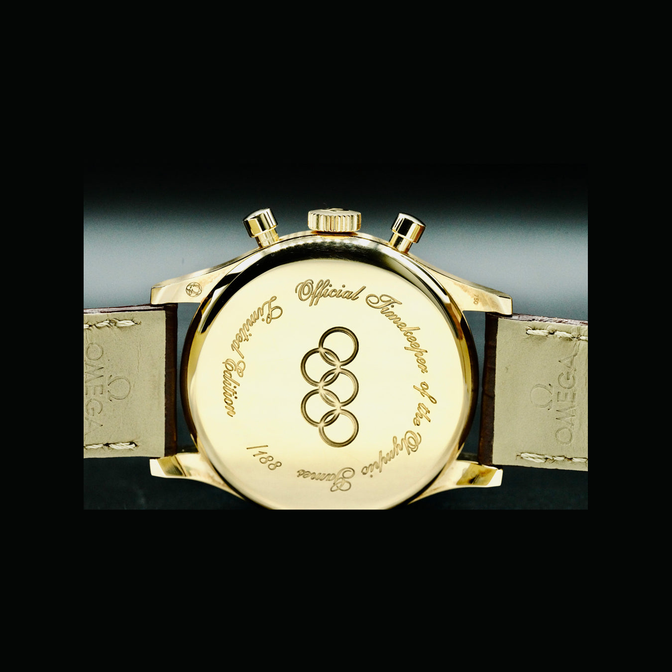 Omega 522.53.39.50.04.002 Olympic Official Timekeeper 18k Yellow Gold