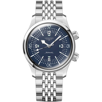 Longines L3.764.4.90.6 Legend Diver 39mm Blue Dial on Bracelet