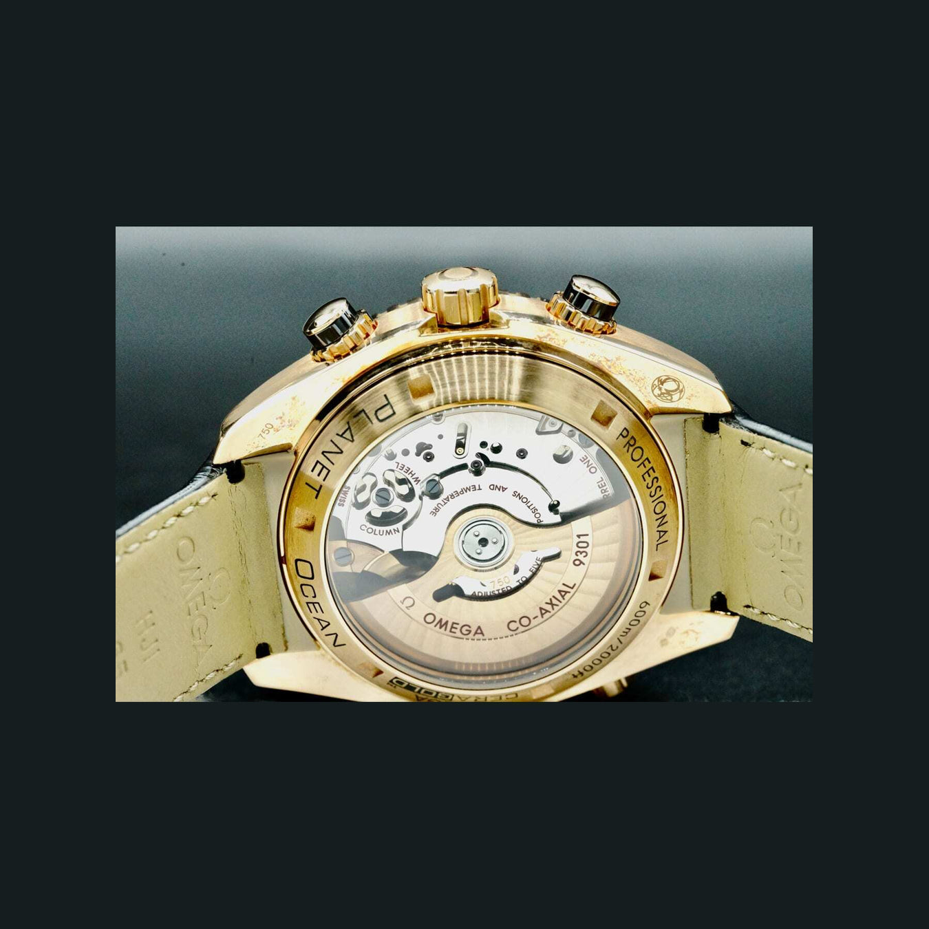 Omega Planet Ocean 600M Co-Axial Master Chronometer Chronograph 45.5mm Sedna Gold 215.63.46.51.01.001