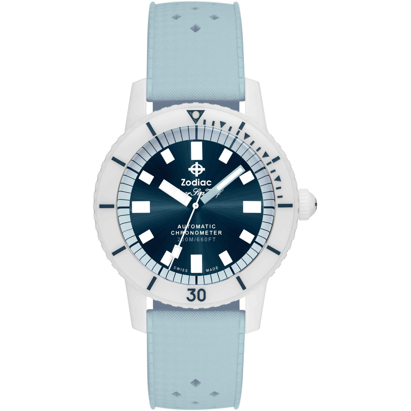 Zodiac ZO9590 Super Sea Wolf Ceramic Edition Blue and White