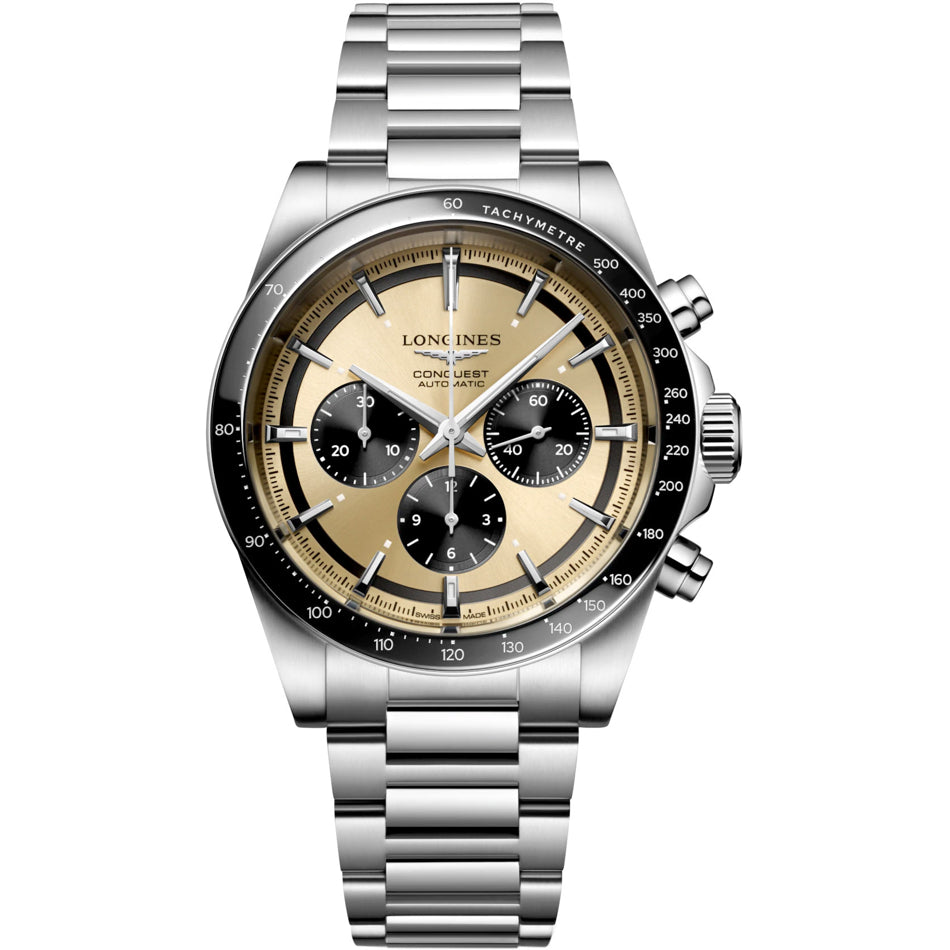 Longines Conquest L3.835.4.32.6 Sunray Brown Dial on Bracelet