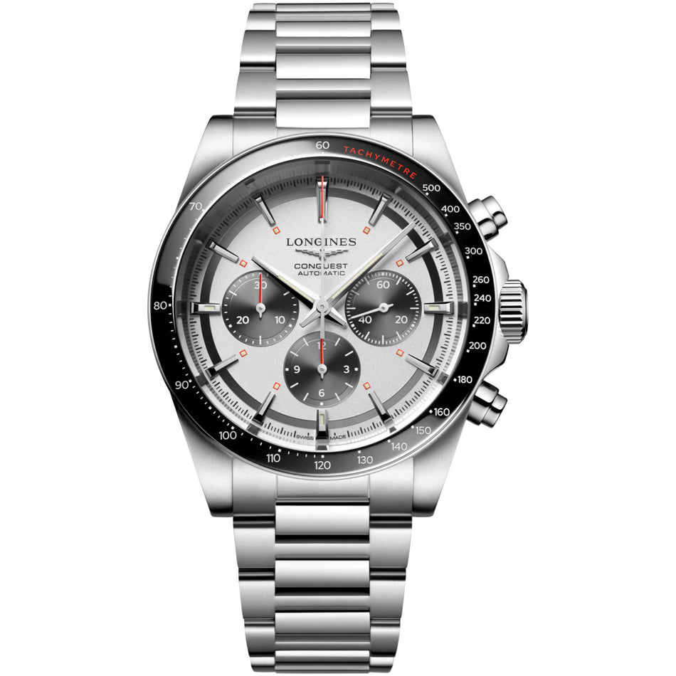 Longines Conquest L3.835.4.72.6 Silver Dial on Bracelet