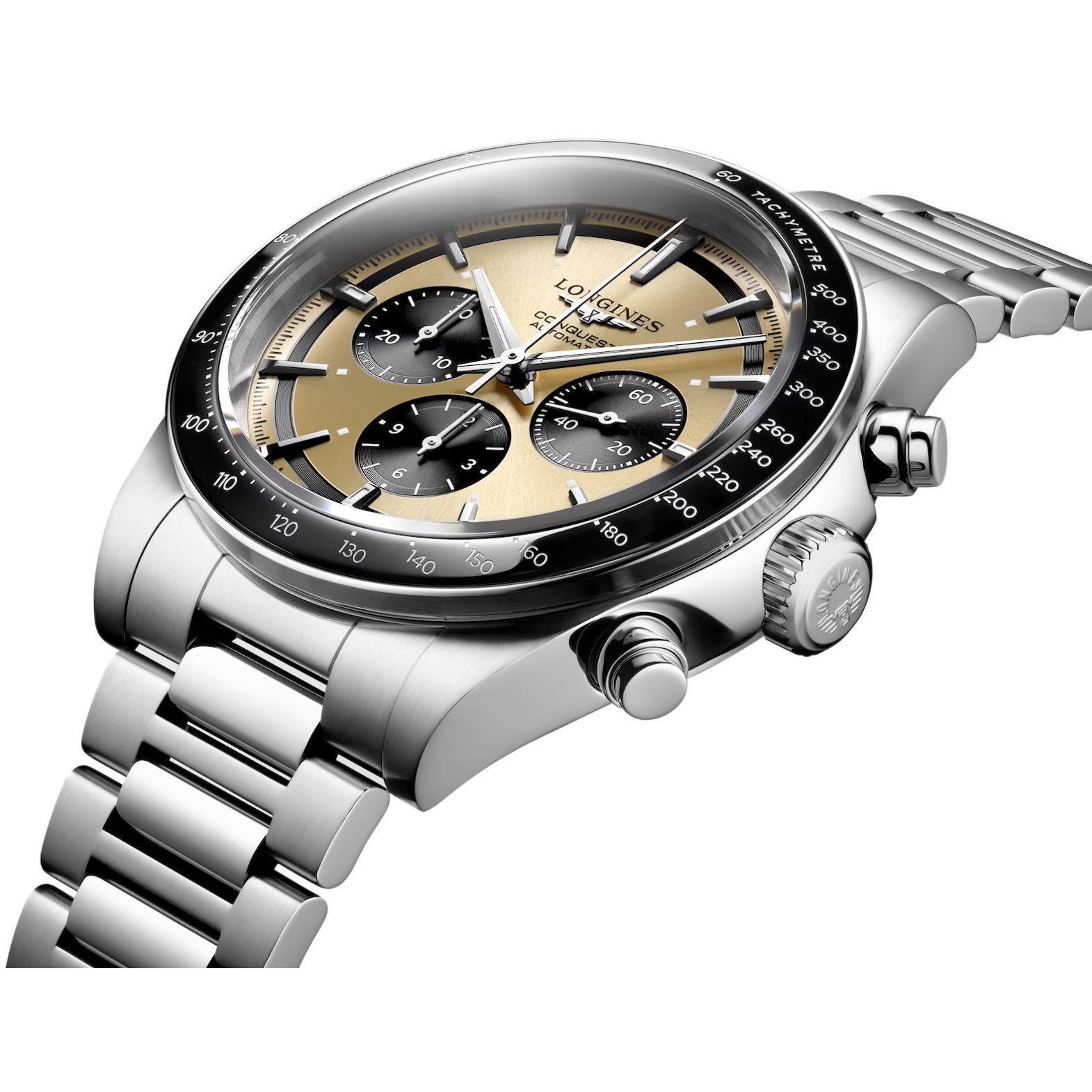 Longines Conquest L3.835.4.32.6 Sunray Brown Dial on Bracelet