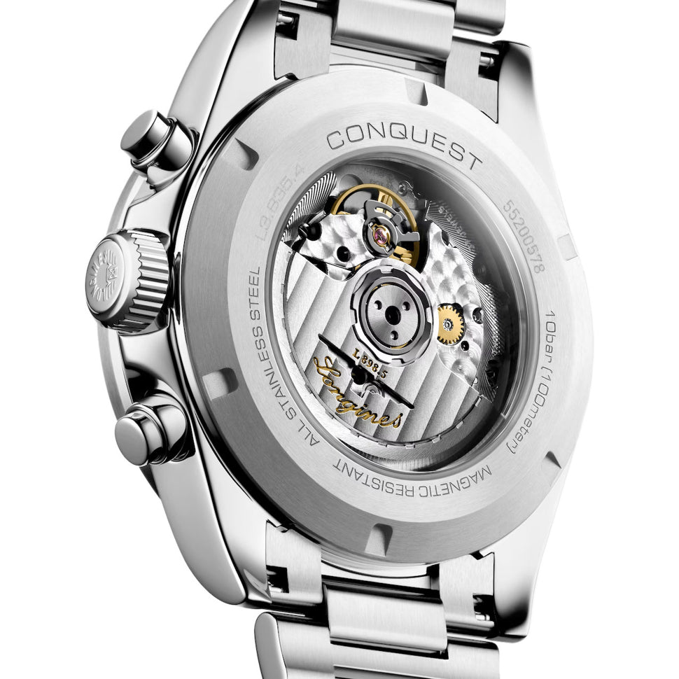 Longines Conquest L3.835.4.52.6 Black Dial on Bracelet
