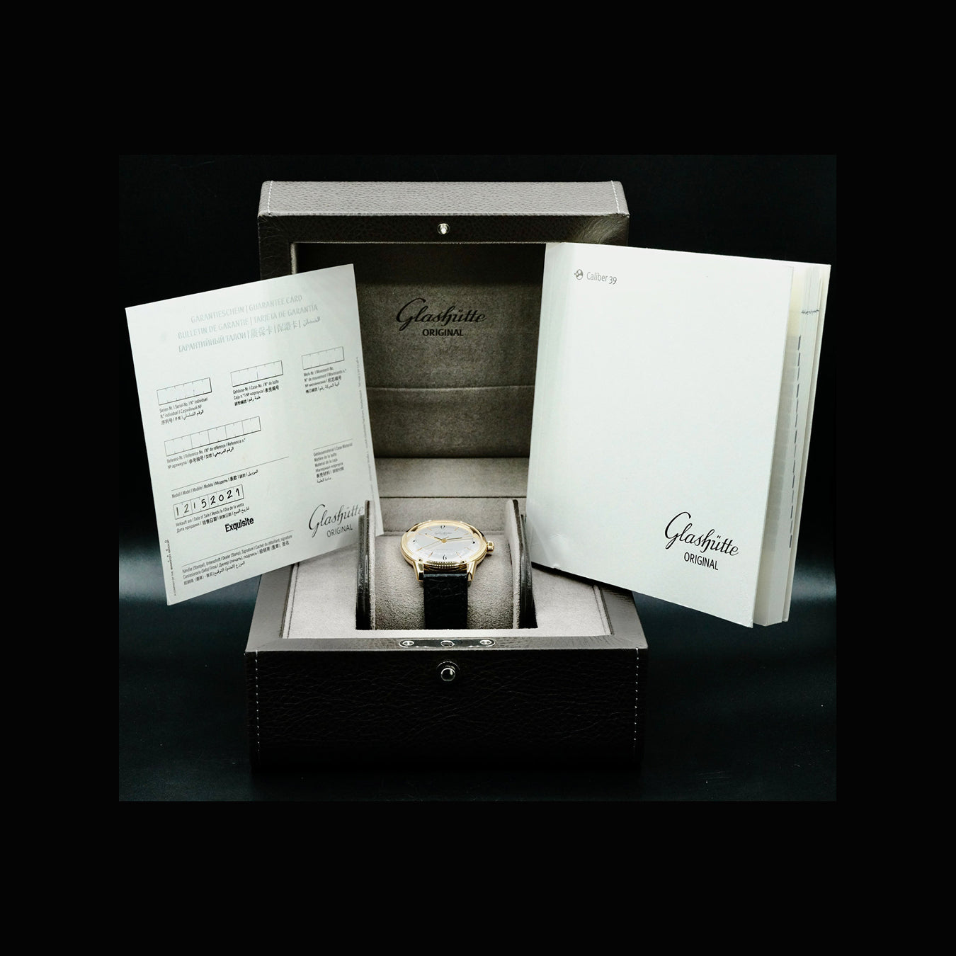 Glashütte 39-52-01-01-04 Original Senator Sixties Rose Gold White Dial