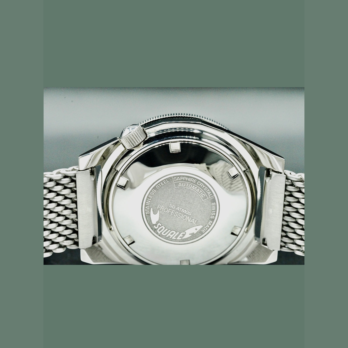 Squale 1521 Militare Polished Steel on Bracelet