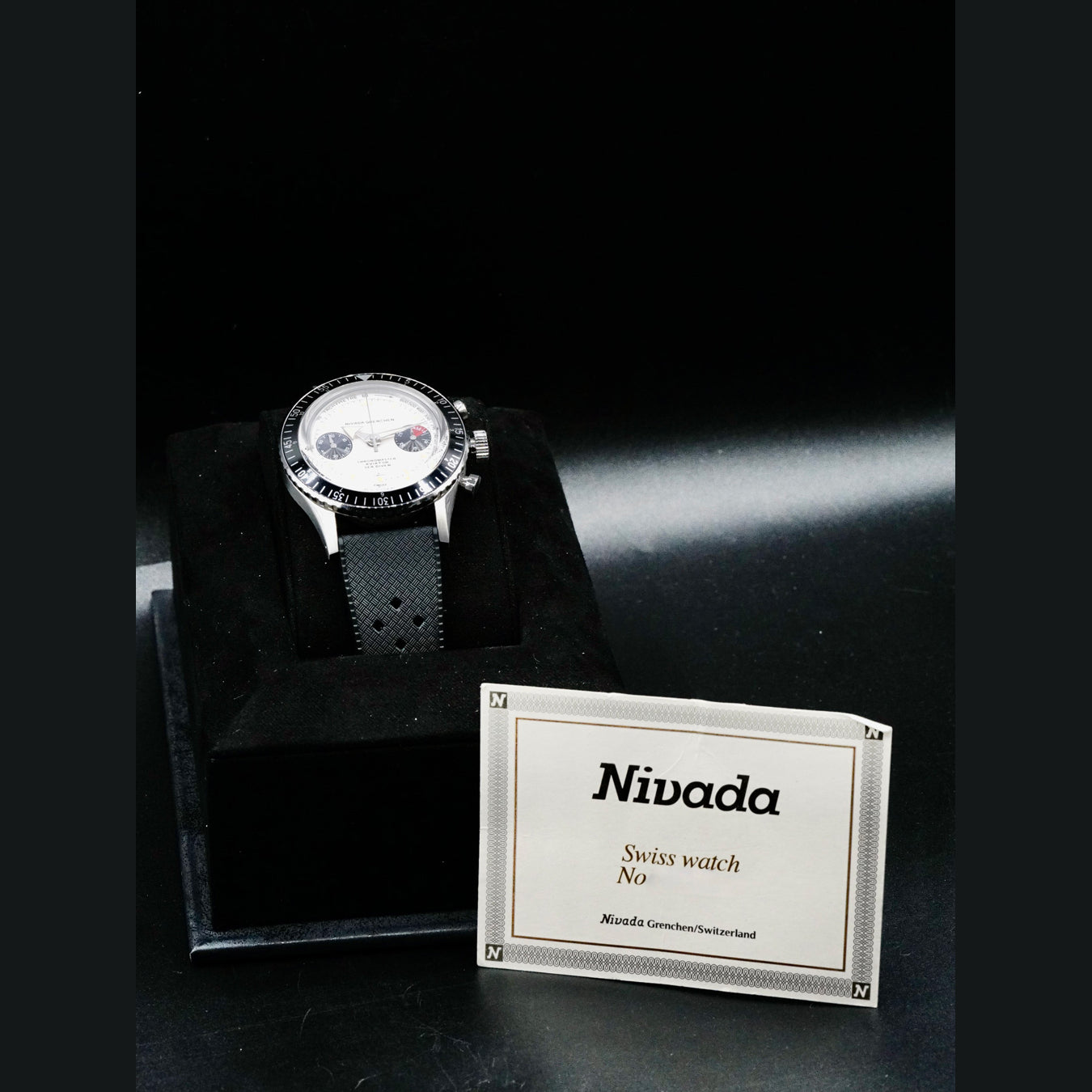 Nivada Grenchen 86004A01 Panda Automatic on Rubber Tropic Strap