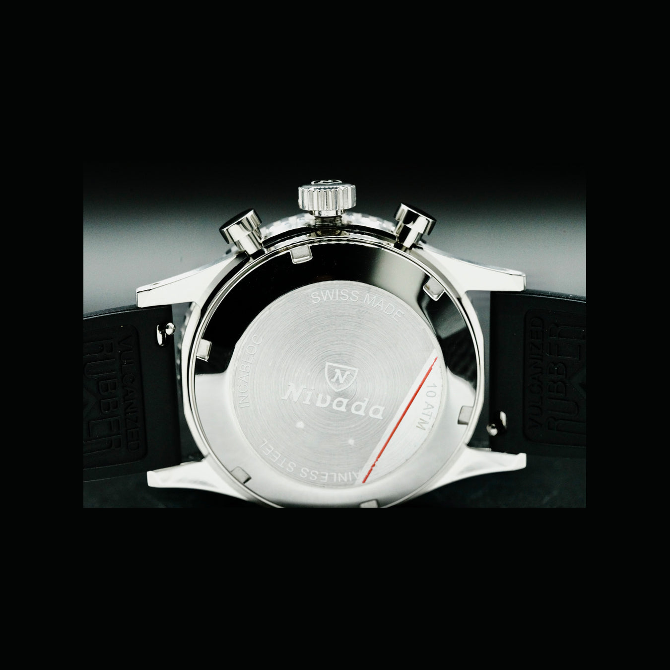Nivada Grenchen 86004A01 Panda Automatic on Rubber Tropic Strap