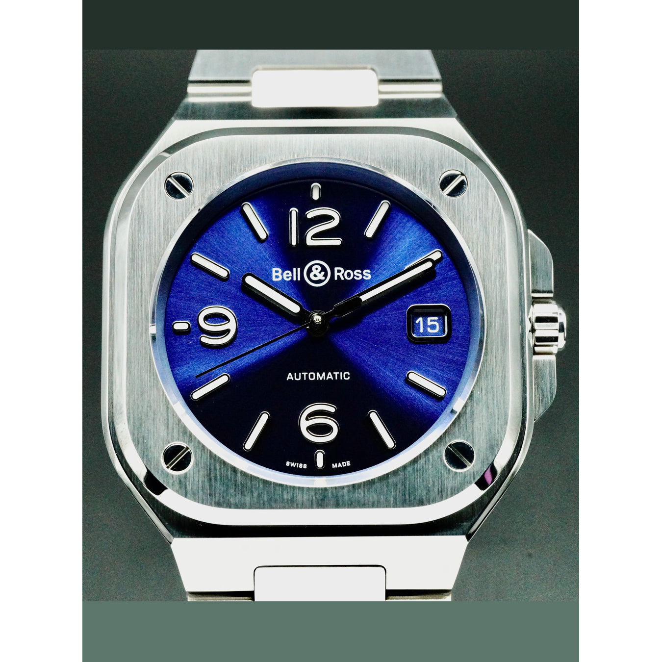 Bell and Ross BR05A-BLU-ST/SST BR 05 Blue Steel on Bracelet