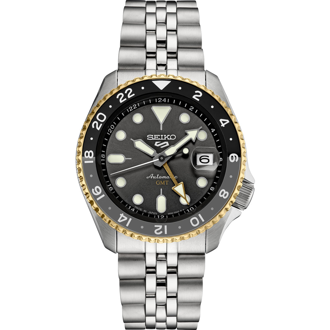Seiko 5 Sports GMT SSK021 Grey Two-Tone
