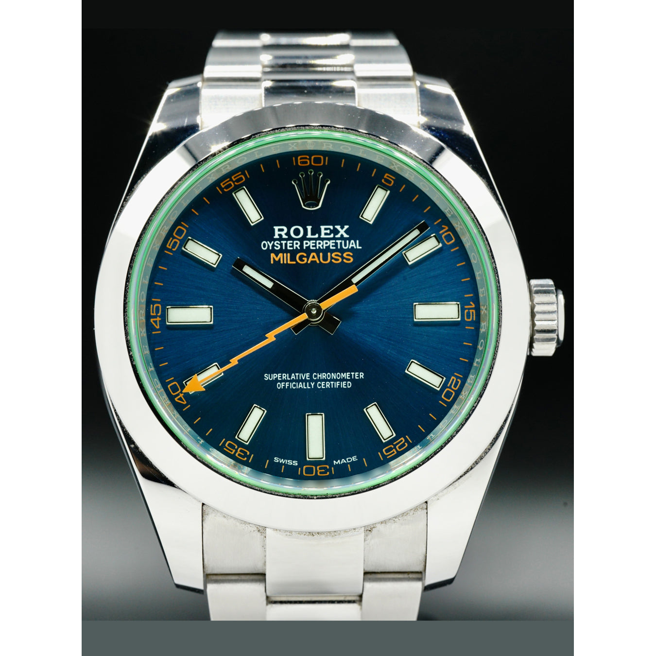Rolex 116400GV Milgauss Z Blue Dial