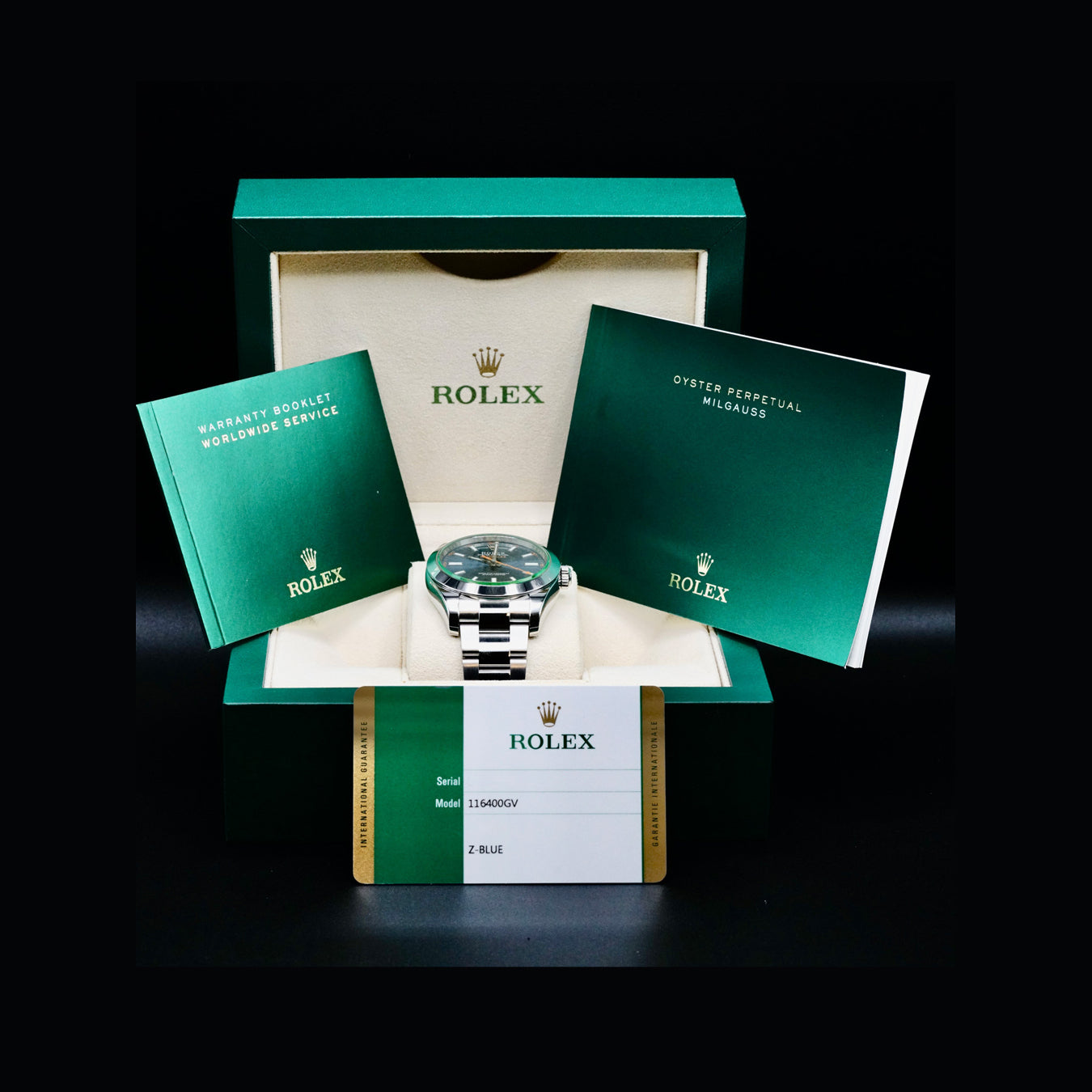 Rolex 116400GV Milgauss Z Blue Dial