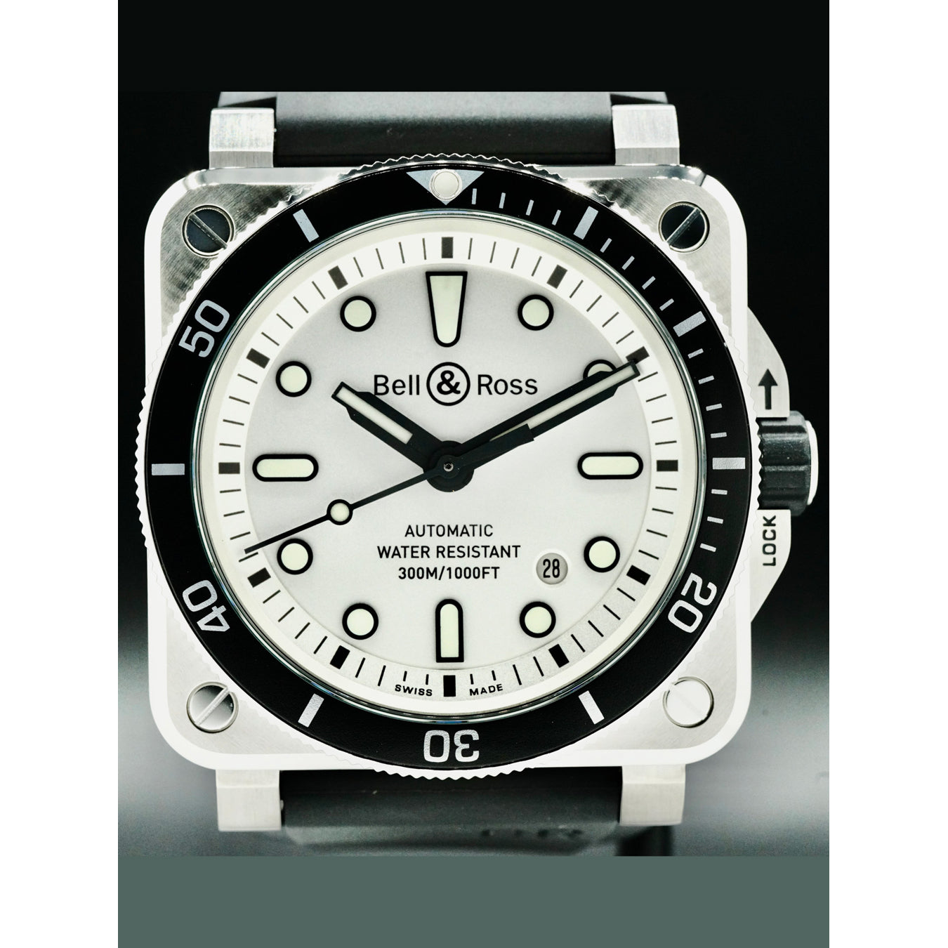 Bell and Ross BR0392-D-WH-ST/SRB BR 03-92 Diver White