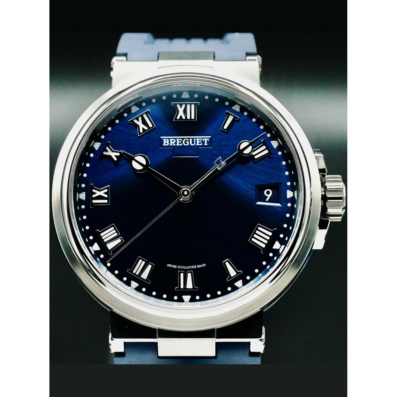 Breguet 5517TI/Y1/5ZU Marine Titanium Blue Dial
