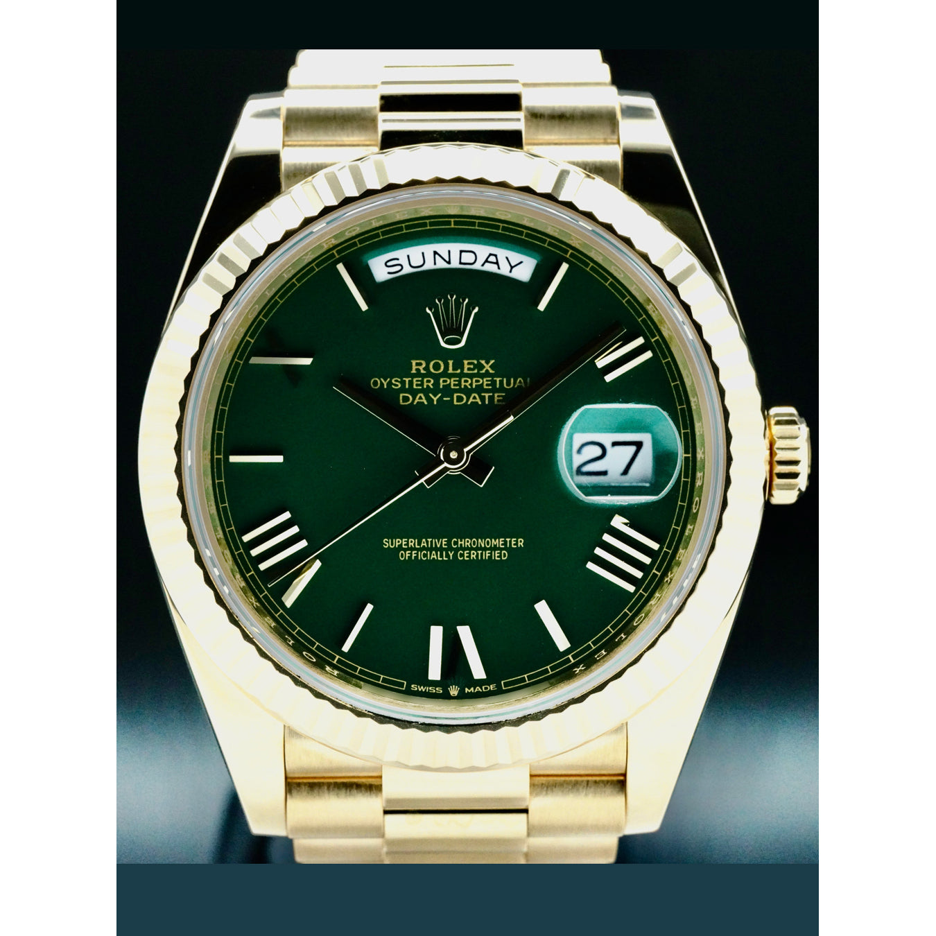 Rolex 228238 Oyster-Perpetual Day-Date Green Dial