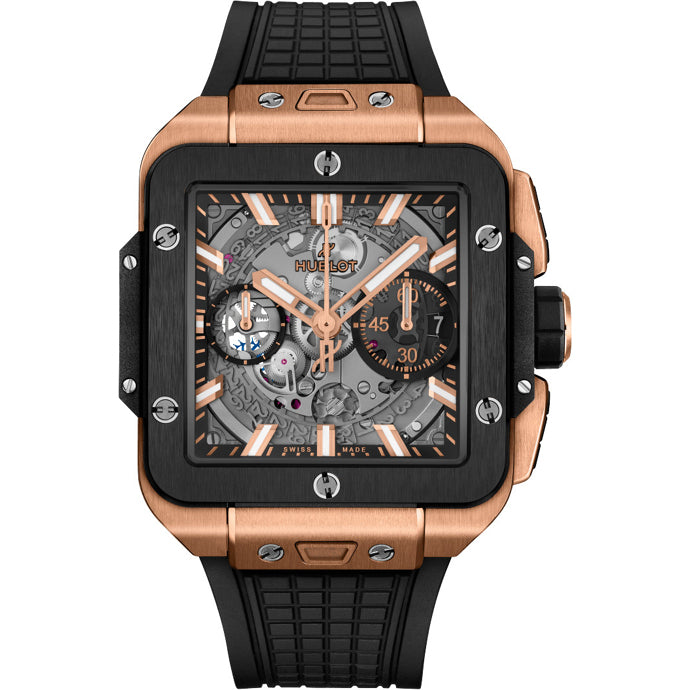 Hublot 821.OM.0180.RX Square Bang Unico Gold Ceramic 42mm