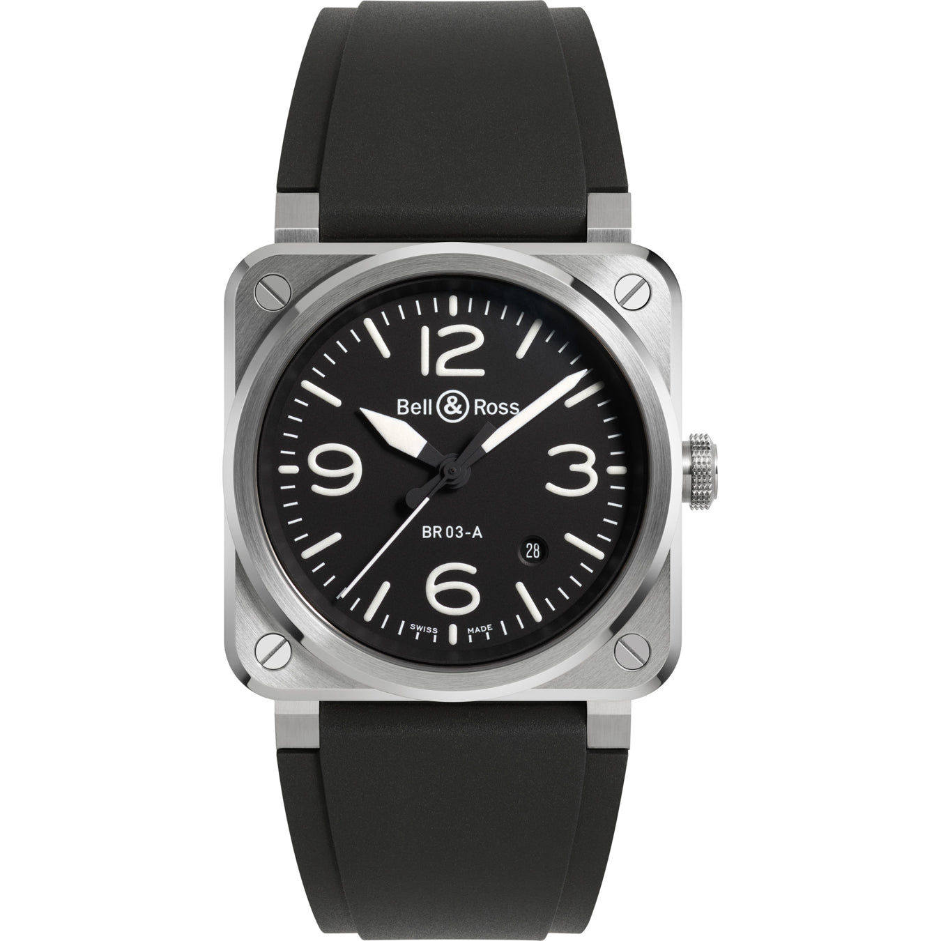 Bell & Ross BR03A-BL-ST/SRB BR 03 Black Steel