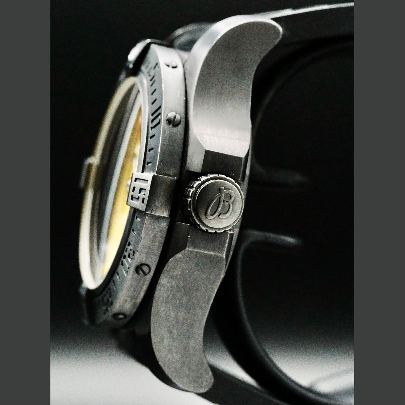 Breitling Superocean Automatic 46 Black Steel Yellow Dial Black Rubber Strap M17368D71