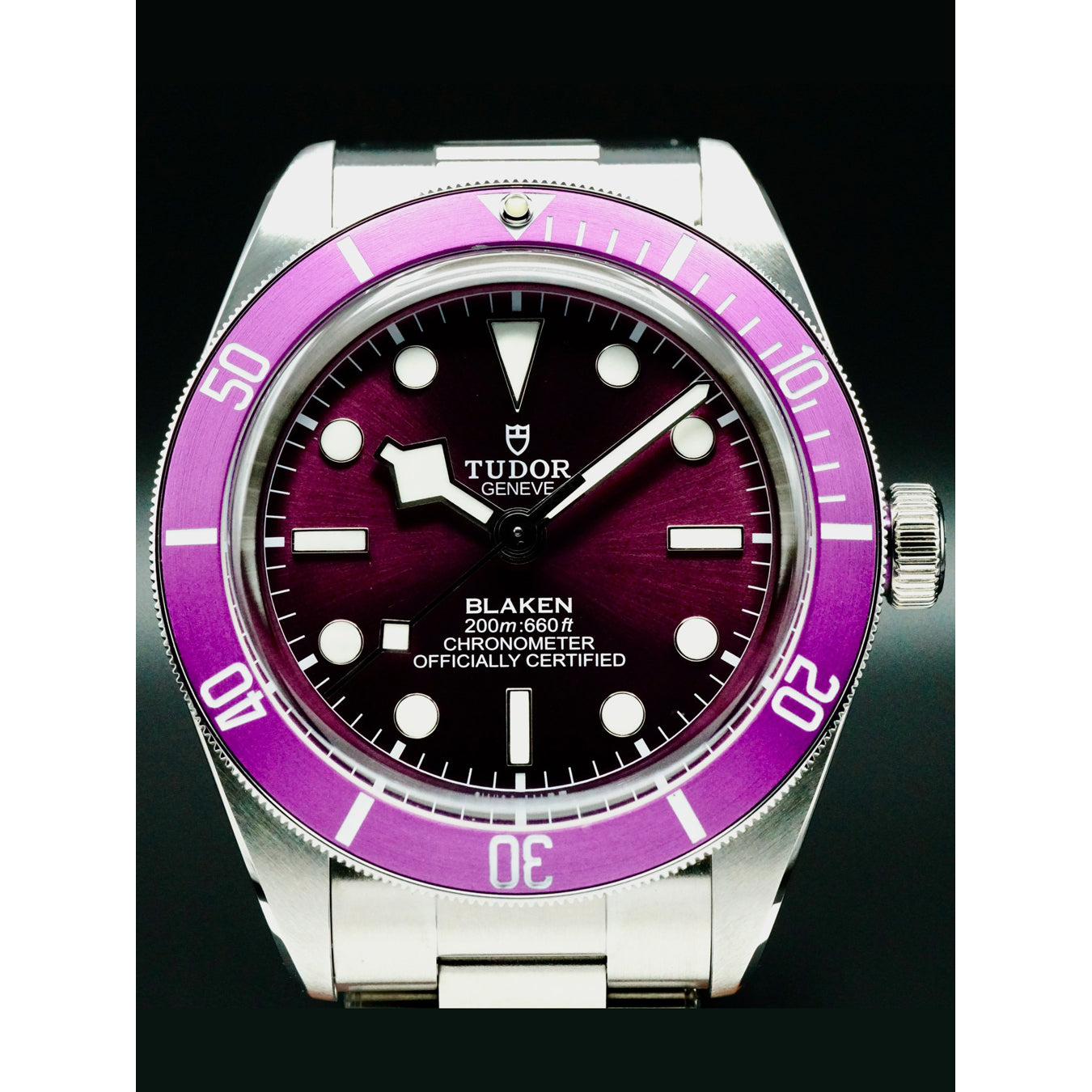Tudor Blaken Black Bay Purple Custom
