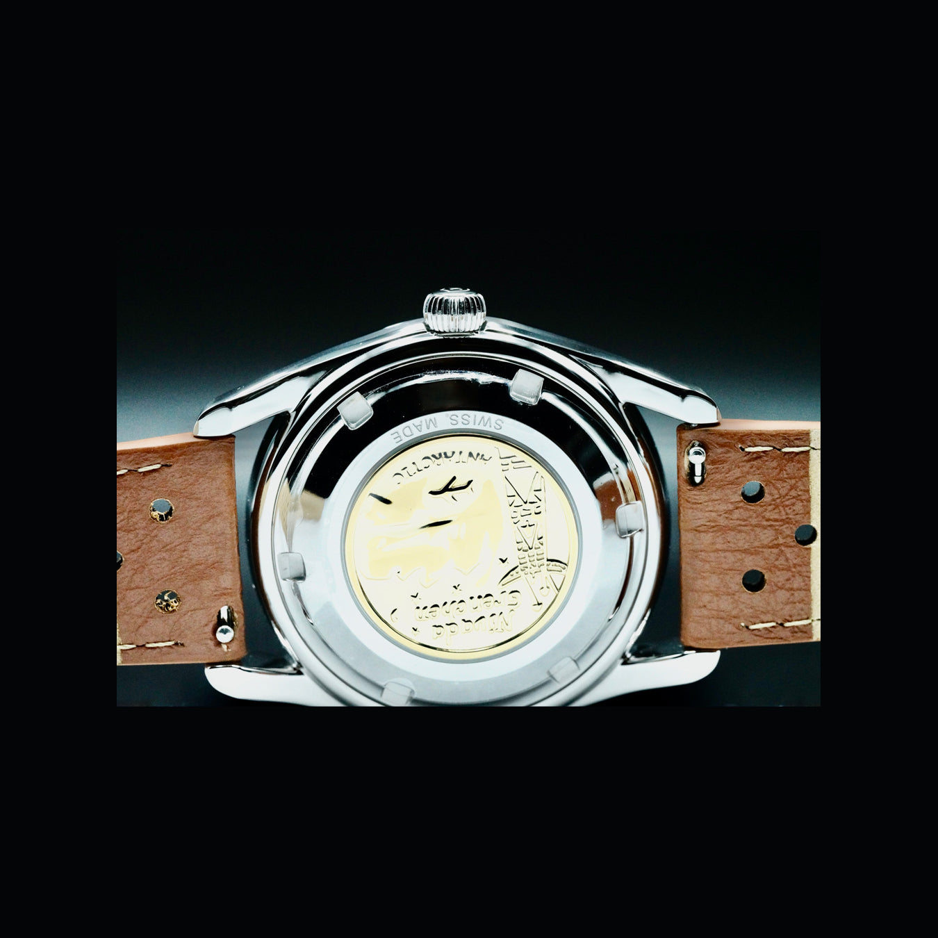 Nivada Grenchen 32041A23 Super Antarctic 3.6.9 Brown No Vintage Effect Beige Luminous