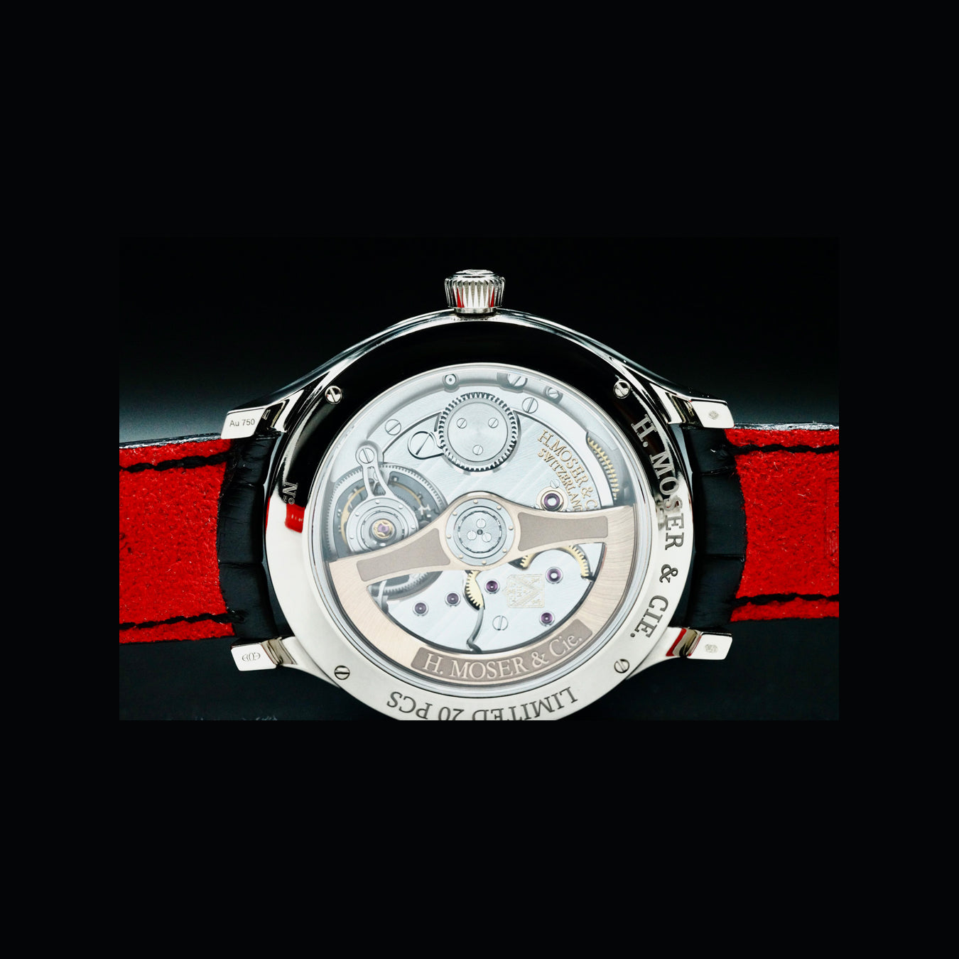 H Moser & Cie. Endeavour Tourbillon Red Fume White Gold 1804-0209