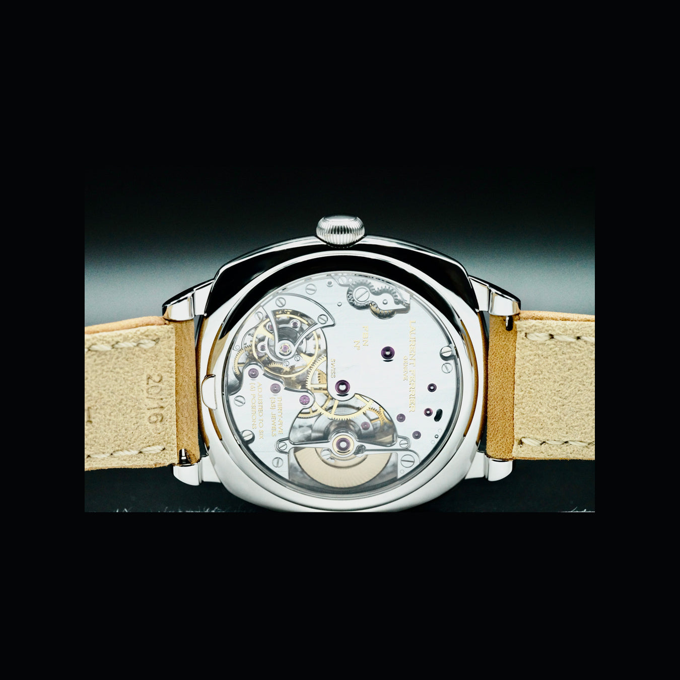 Laurent Ferrier LCF013.AC.JG1 Square Micro-Rotor Gold Toned