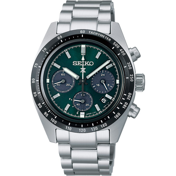 Seiko Prospex SSC933 Speedtimer Solar Chronograph Green Dial