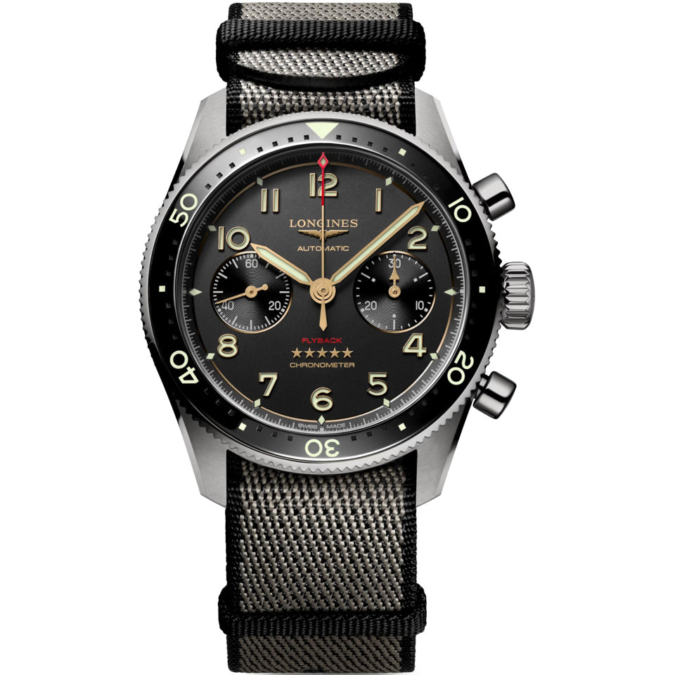 Longines Spirit L3.821.1.53.2 Anthracite Dial on Strap