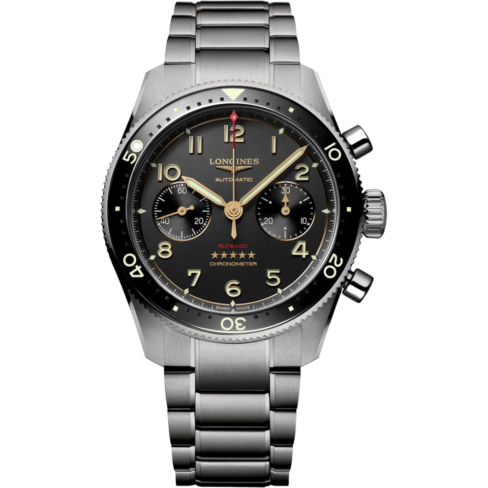 Longines Spirit L3.821.1.53.6 Anthracite Dial on Bracelet