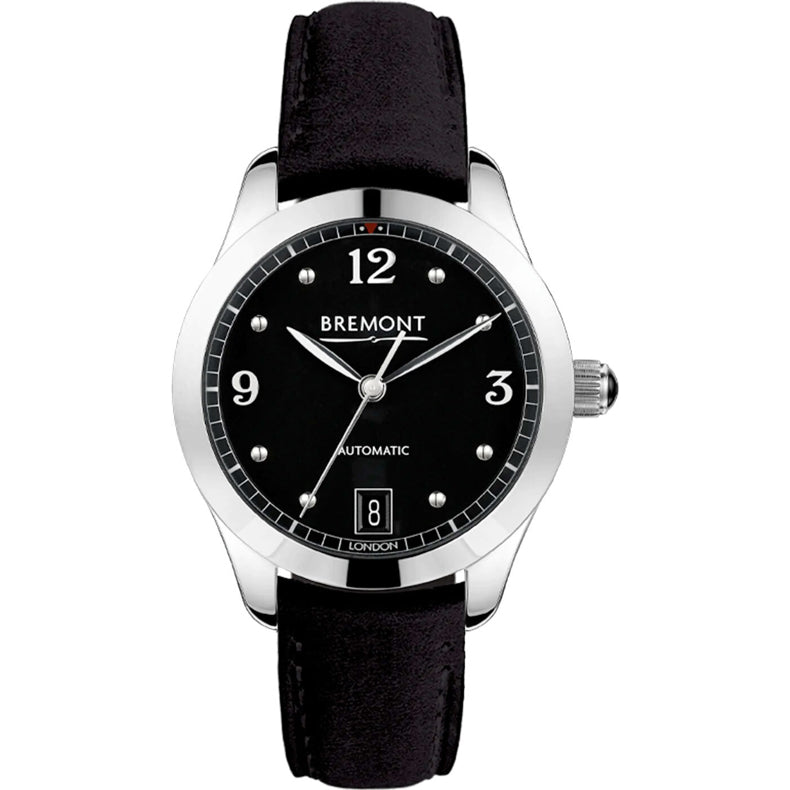 Bremont SOLO-34 AJ Black on Leather Strap