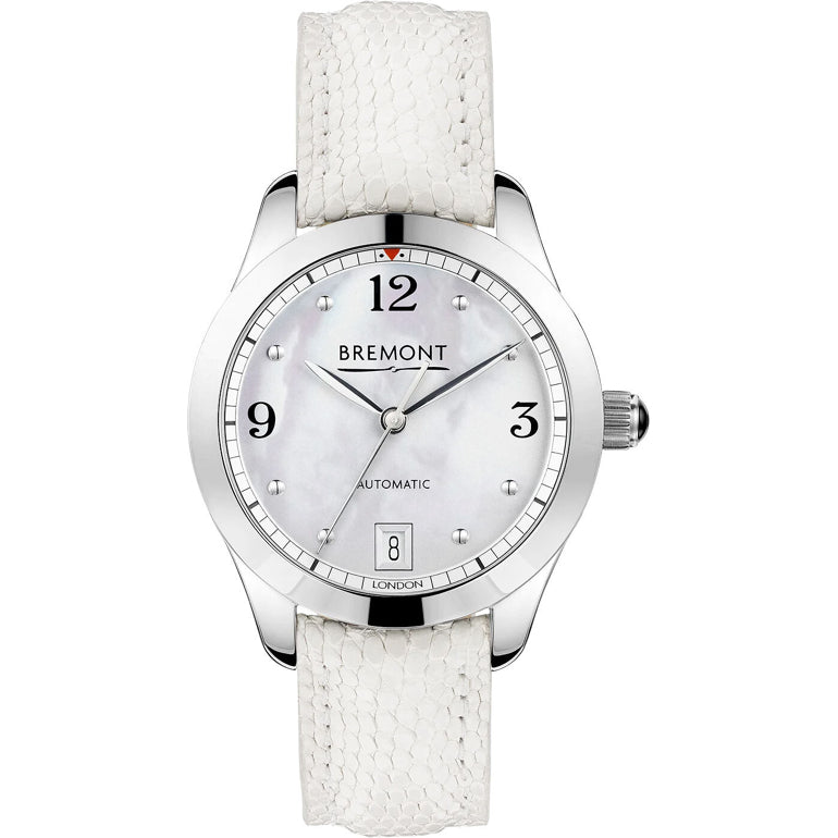 Bremont SOLO34-AJ-MP-R-S Mother of pearl on Leather Strap