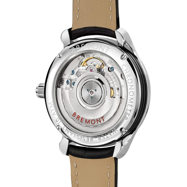 Bremont SOLO34-AJ-MP-R-S Mother of pearl on Leather Strap