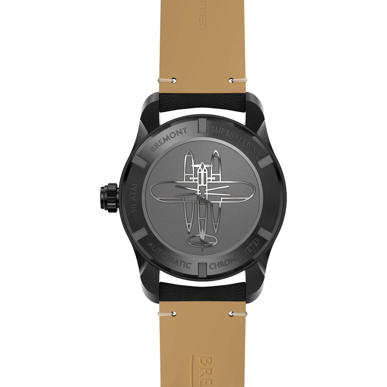 Bremont Supermarine S302 Jet on Leather Strap