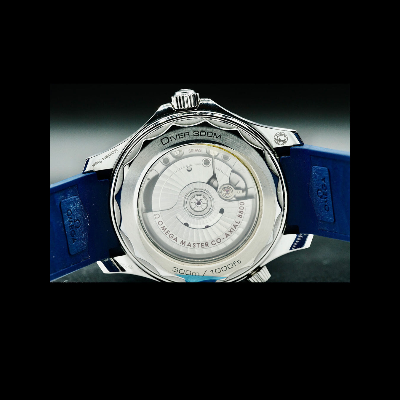 Omega Seamaster Diver 300M Co-Axial Master Chronometer on Strap 210.32.42.20.06.001