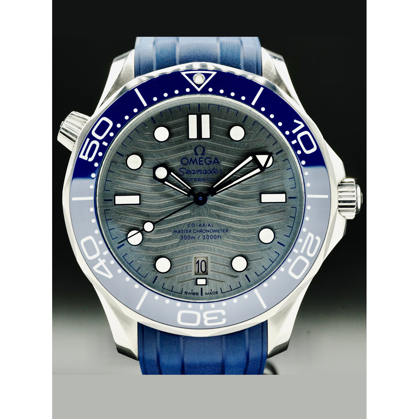 Omega Seamaster Diver 300M Co-Axial Master Chronometer on Strap 210.32.42.20.06.001