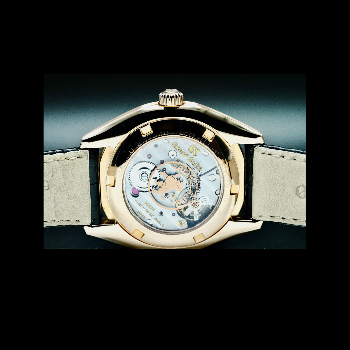 Grand Seiko Elegance SBGK004 Black Dial Rose Gold Case