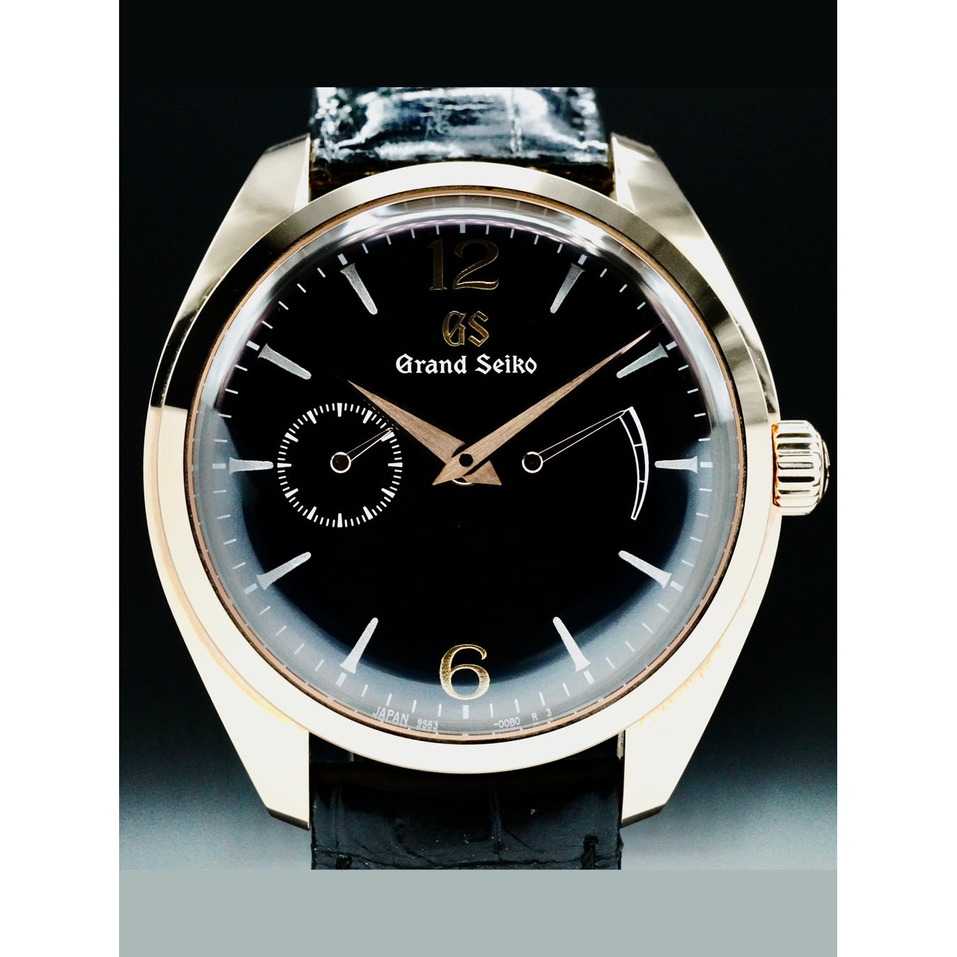 Grand Seiko Elegance SBGK004 Black Dial Rose Gold Case
