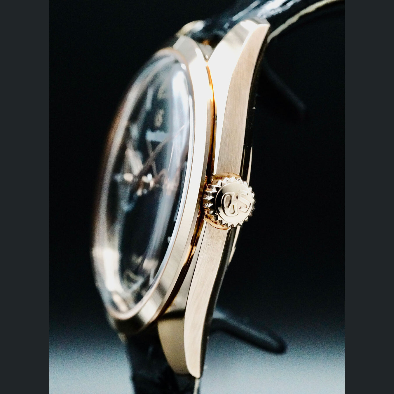 Grand Seiko Elegance SBGK004 Black Dial Rose Gold Case