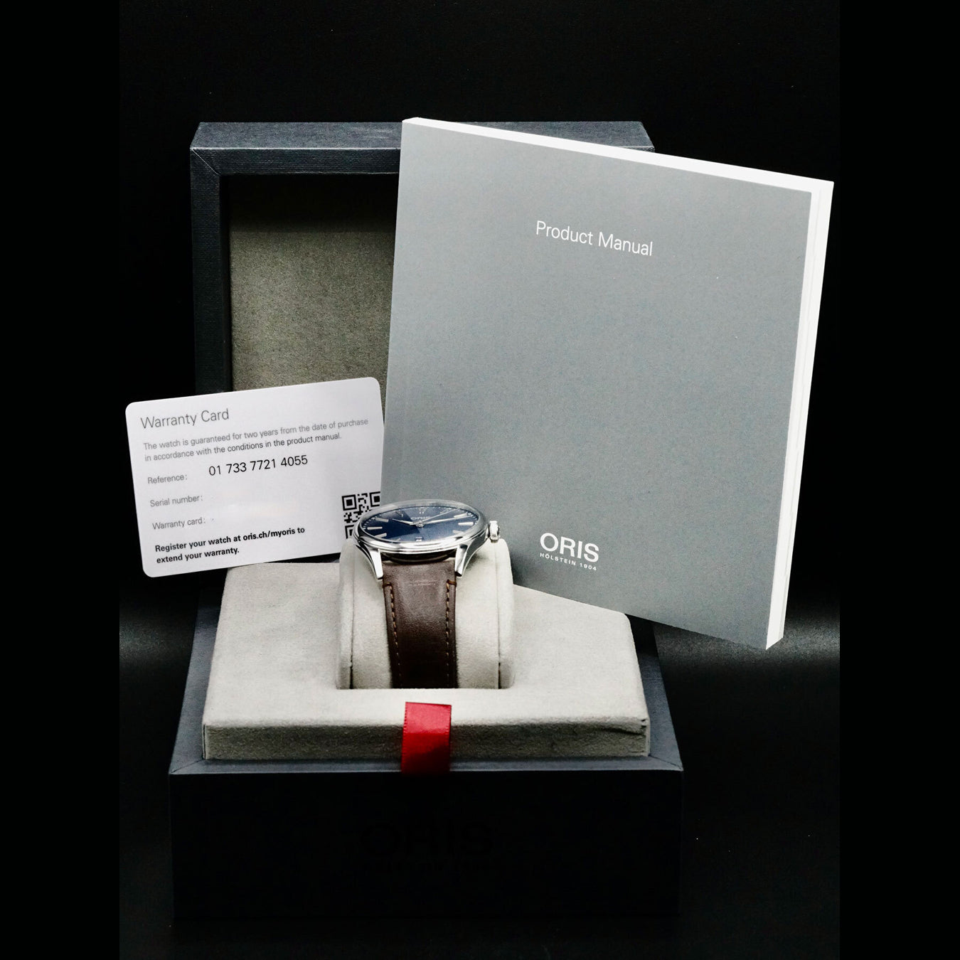 Oris 01 733 7721 4055-07 5 21 31FC Artelier Date Blue Dial on Strap
