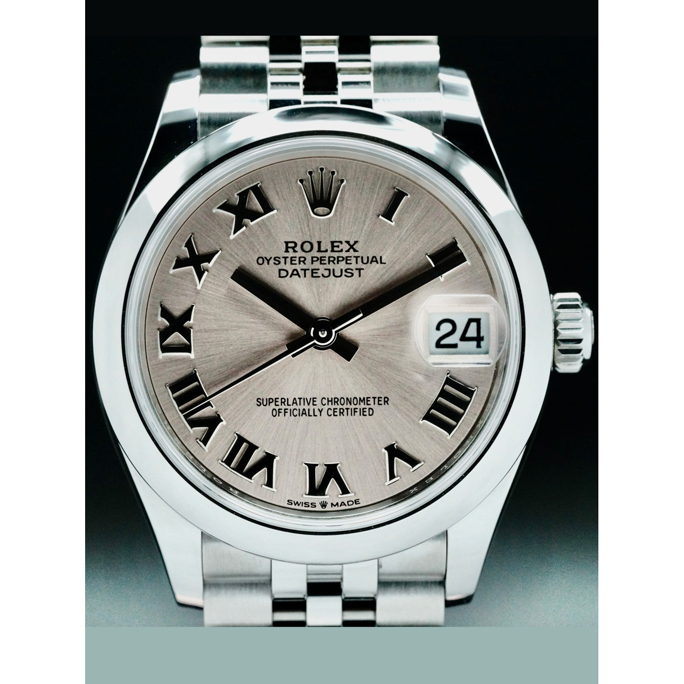 Rolex 278240 Datejust 31mm Pink Roman Starburst Jubilee
