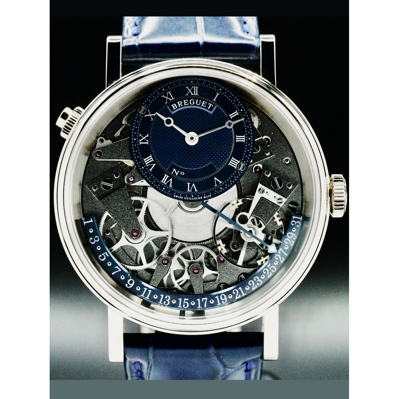 Breguet Tradition Quantième Rétrograde 7597 White Gold Blue Dial 7597BB/GY/9WU