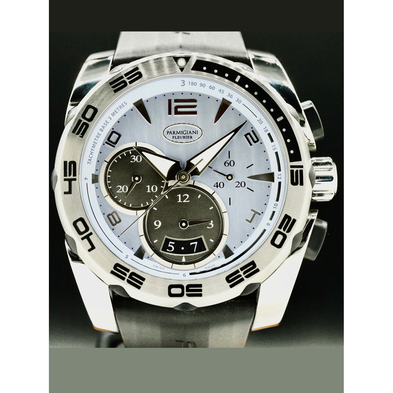 Parmigiani PFC528-0010500 Fleaurier Pershing 005 Chronograph Automatic Blue Dial