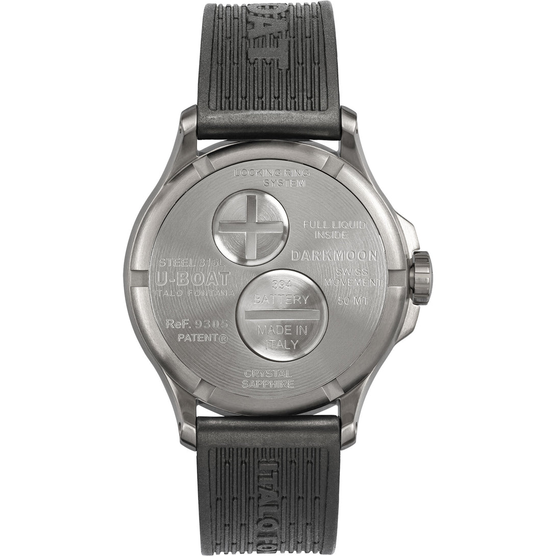 U-Boat 9305 Darkmoon 40mm SS Red Glass