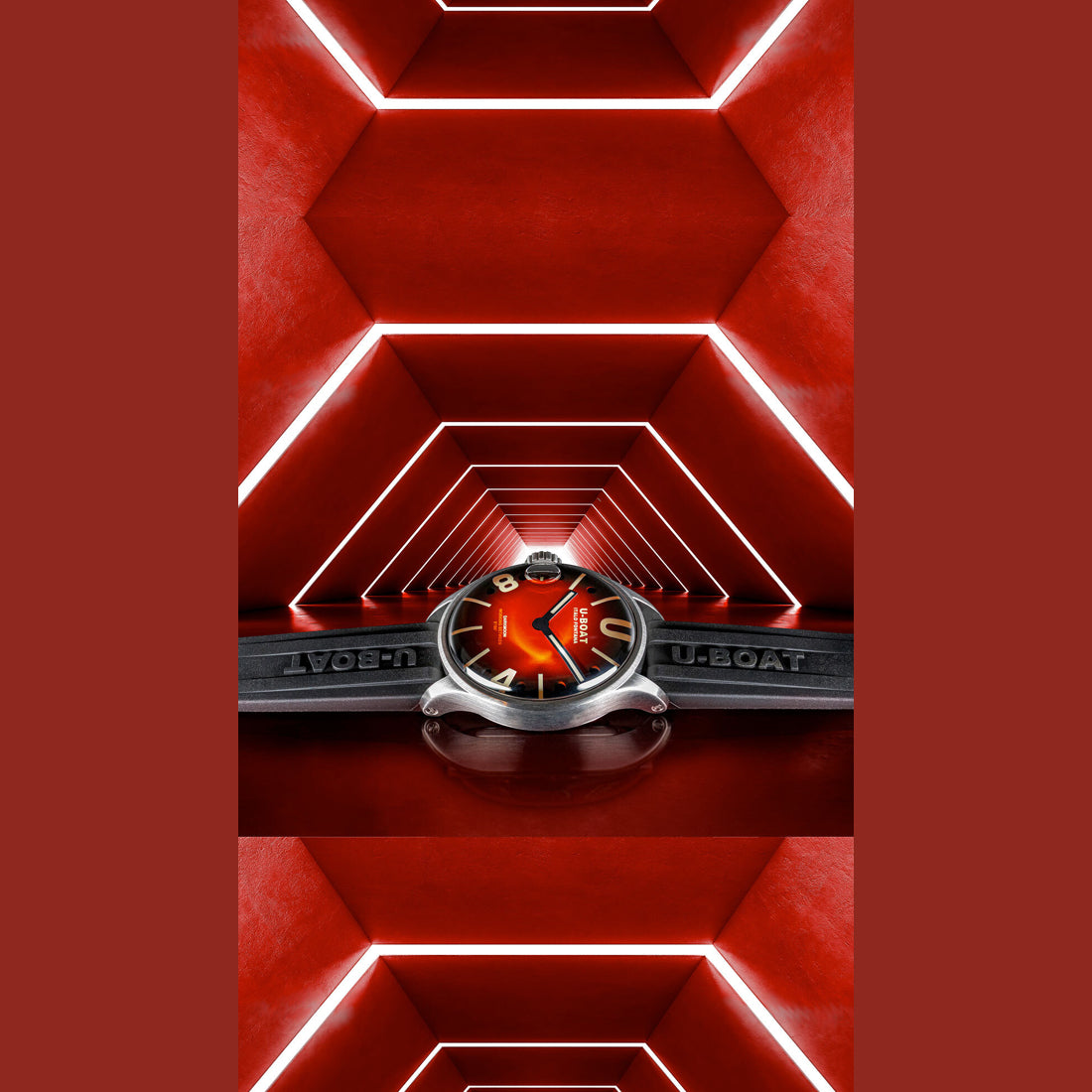 U-Boat 9500 Darkmoon 40mm Red SS Soleil